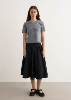 Heavy Cotton Jersey Heart Small T-Shirt