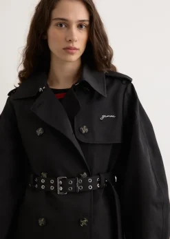 Heavy Twill Midi Trench Coat