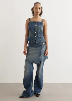 Heavy Washed Denim Top