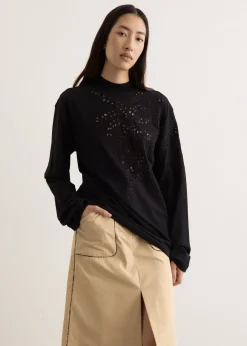 Heger Embroidered Long Sleeve T-Shirt
