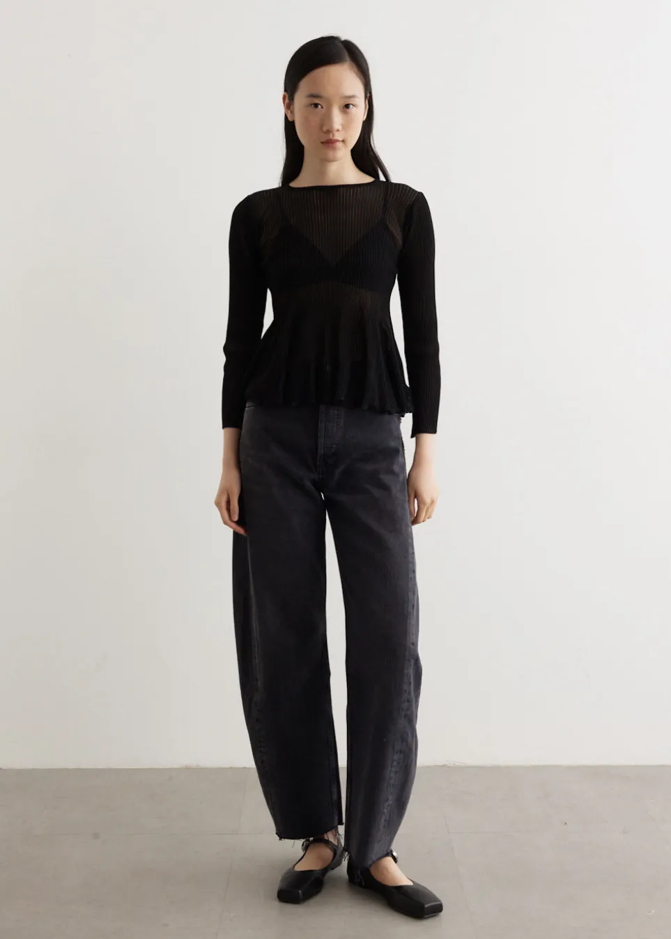 Hypha Lucent Long Sleeve Flare Top