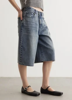 Impression Denim Shorts