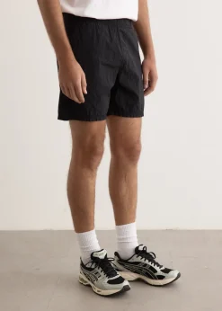 Iridescent Nylon Metal Swim Trunks