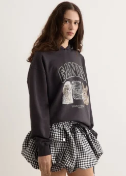 Isoli Oversize Animals Crop Hoodie