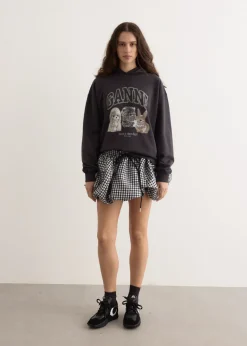 Isoli Oversize Animals Crop Hoodie