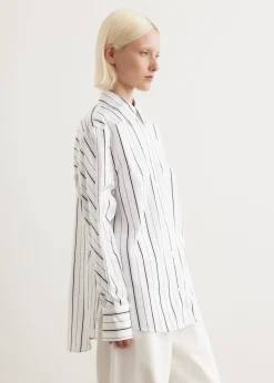 Kimono Sleeve Striped Shirt