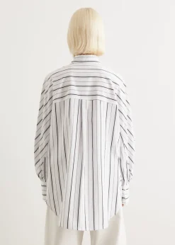 Kimono Sleeve Striped Shirt