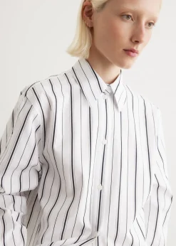 Kimono Sleeve Striped Shirt