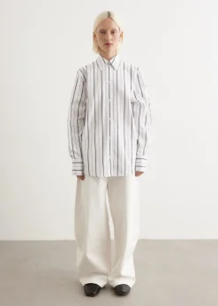 Kimono Sleeve Striped Shirt