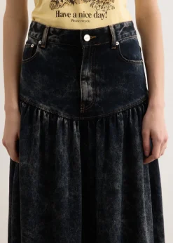 Light Denim Long Skirt