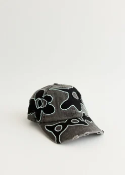 Locke Denim Applique Baseball Cap