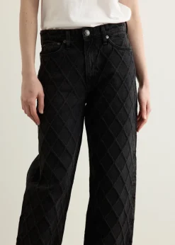 Logan Mid-Rise Wide Leg Jeans