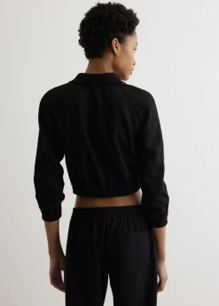 Logo Tape Cropped Track Jacket