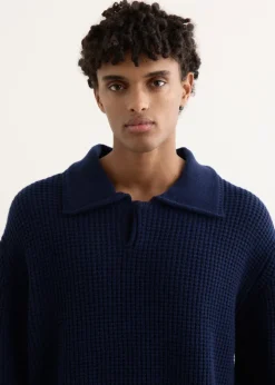 Long Sleeve Button Polo Sweater