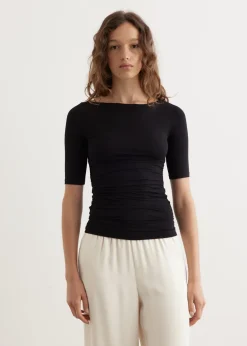 Luca Shirred Short Sleeve T-Shirt