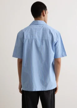 Mads Poplin Stripe Short Sleeve Shirt