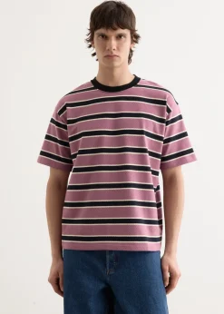 Mesh Border Stripe SS T-Shirt