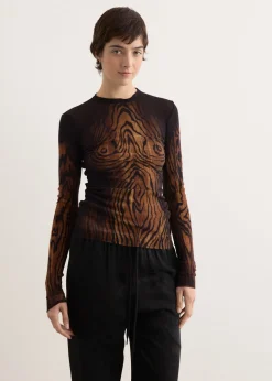 Mesh Long Sleeve Top