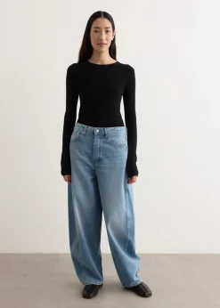 Mid Rise Balloon Jeans