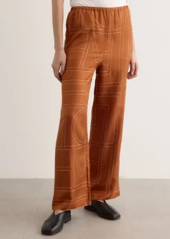 Monogram Silk Pj Pants