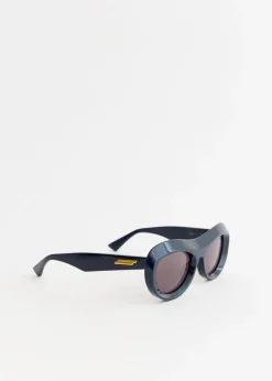 Moulded Round Acetate Sunglasses
