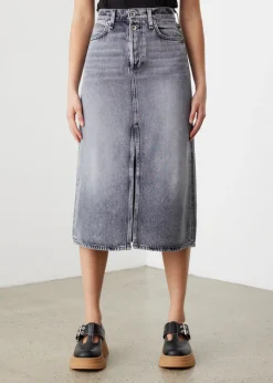 *NO STOCK* Broken In Denim High-Rise Skirt