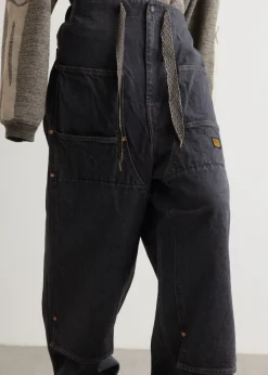 14oz BLKxECR Denim W-Knee EASY Baggy Pants