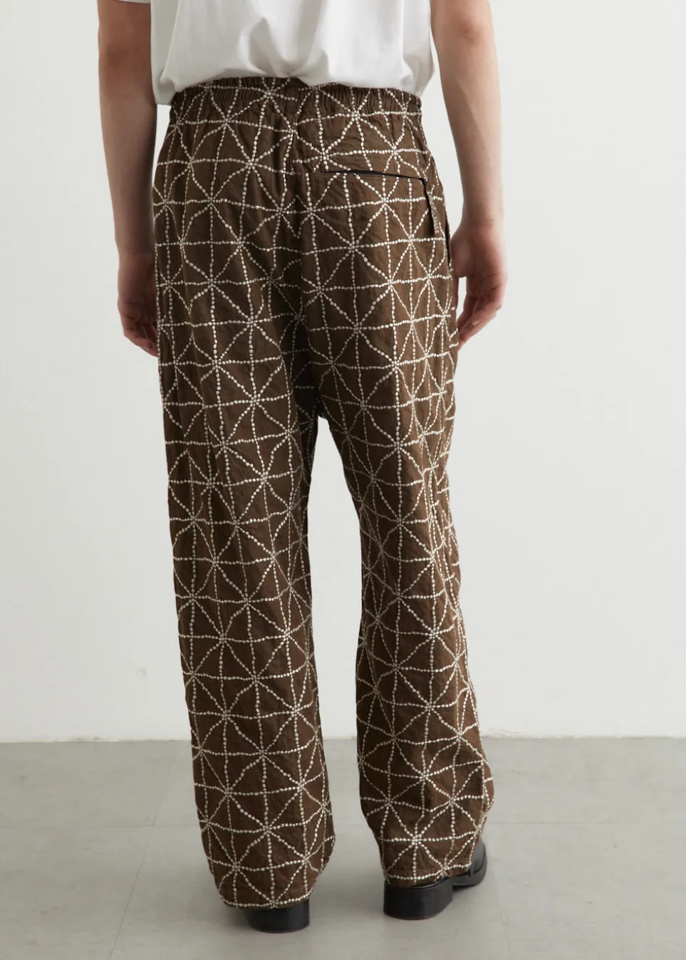 8oz Color Denim FOLK-DOJO Embroidery EASY Pants