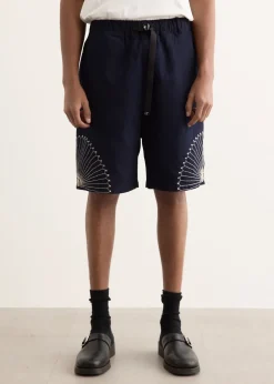 10oz IDG x IDG Denim Easy Shorts (FUROSHIKI Embroidery)