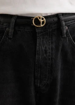Peace Buckle Narrow Belt