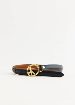 Peace Buckle Narrow Belt