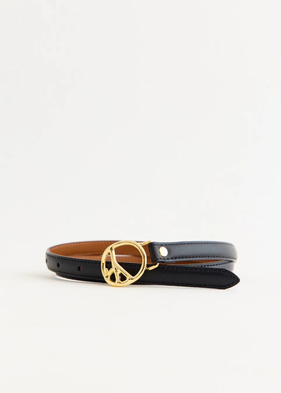 Peace Buckle Narrow Belt
