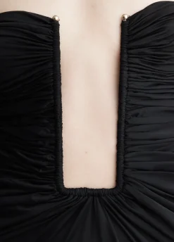 Plunge Strapless Column Dress