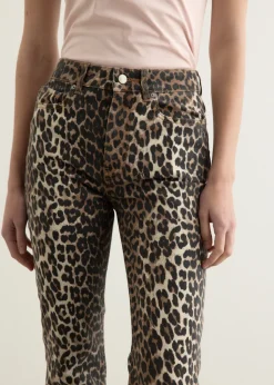 Print Denim Betzy Cropped Jeans