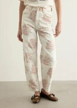 Print Denim Stary Jeans