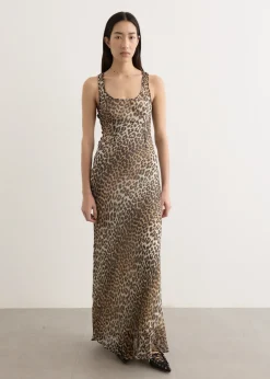 Printed Viscose Chiffon Maxi Dress