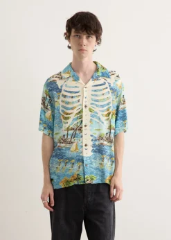 Rayon KAMEKAMEHA BONE Aloha Shirt