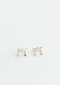 Ribbon Stud Earrings Medium