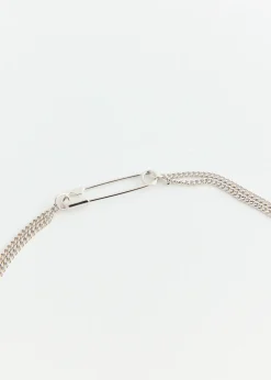 Safety Pin Chain Layered Necklace
