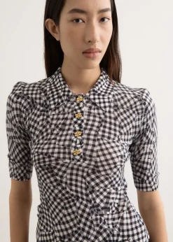 Sheer Cotton Printed Polo