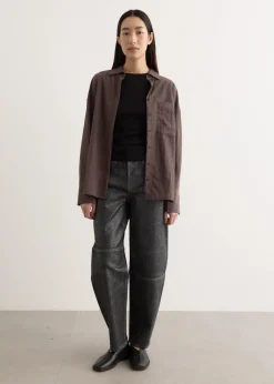 Shimmery Foil Denim Stary Jeans