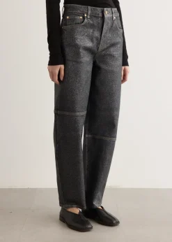 Shimmery Foil Denim Stary Jeans