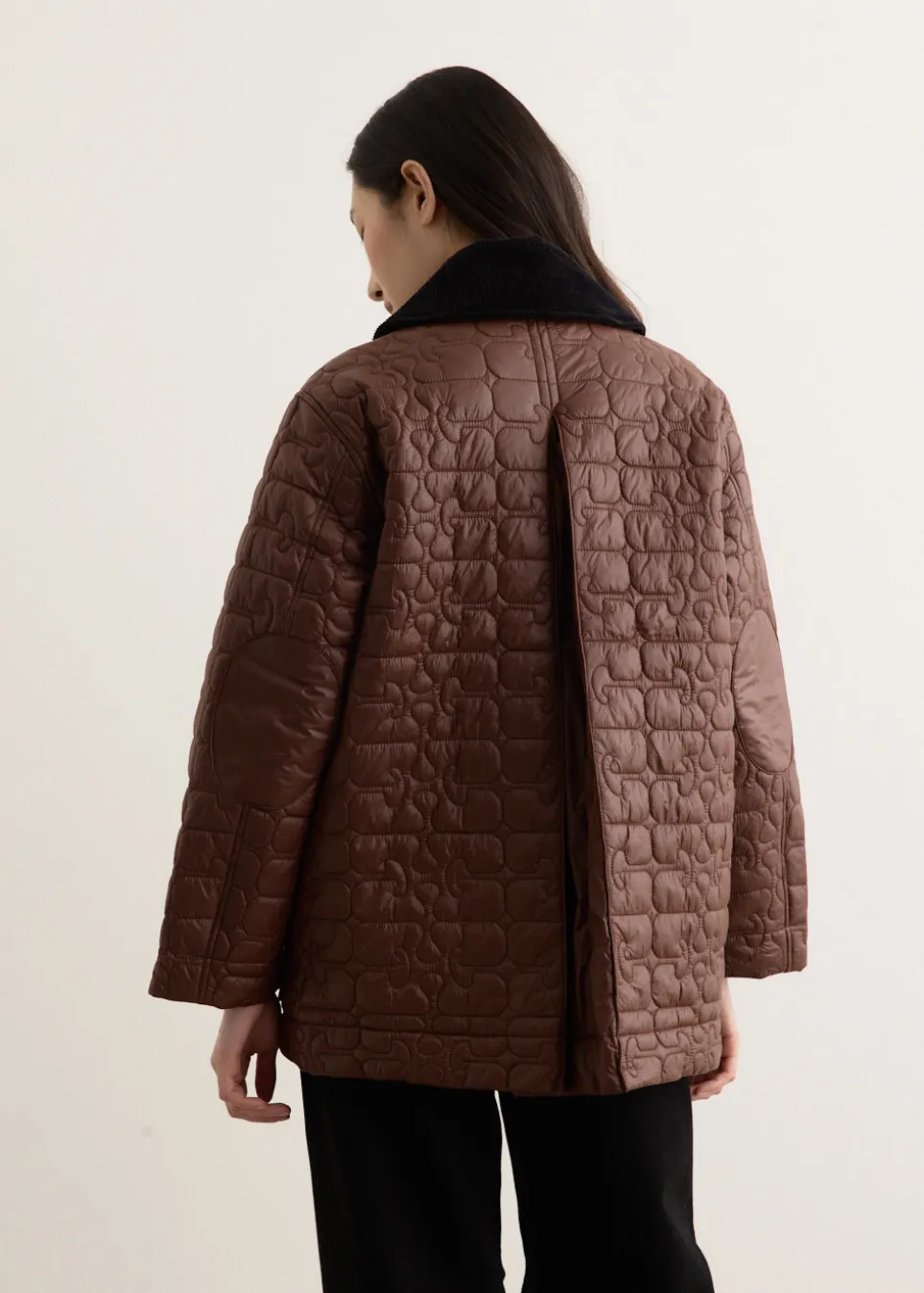 Shiny Quilt Midi Jacket