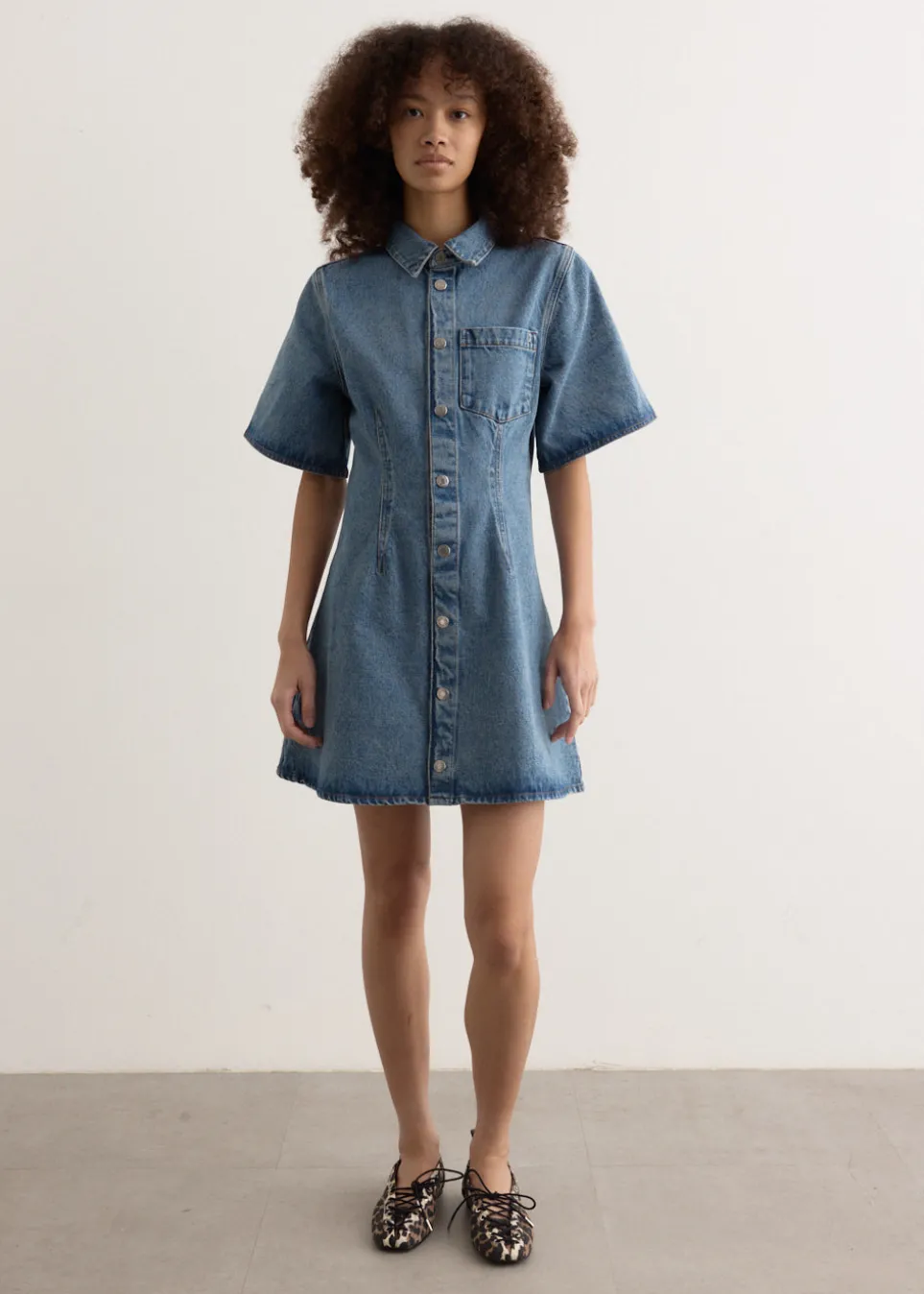 Short Sleeve Shirt Dress