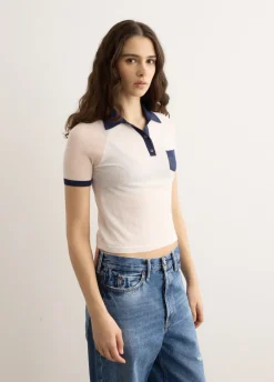 Short Sleeve V-Neck Sweater