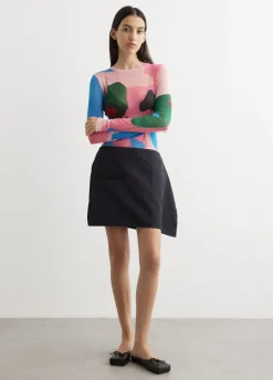 Side Panel Mini Skirt