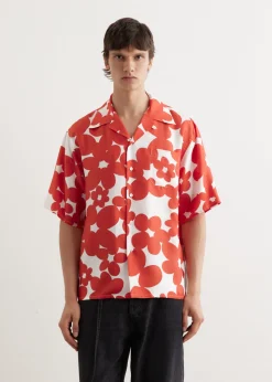 Silk Twill Printed Shirt