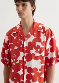 Silk Twill Printed Shirt