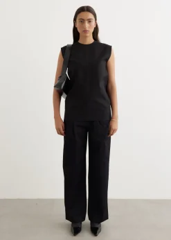 Sleeveless Twisted-Seam Top