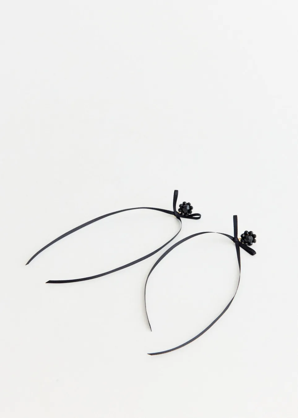 Slim Bow Ribbon Stud Earrings